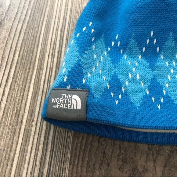 North Face Beanie Winter Hat Blue - Picture 2 of 5